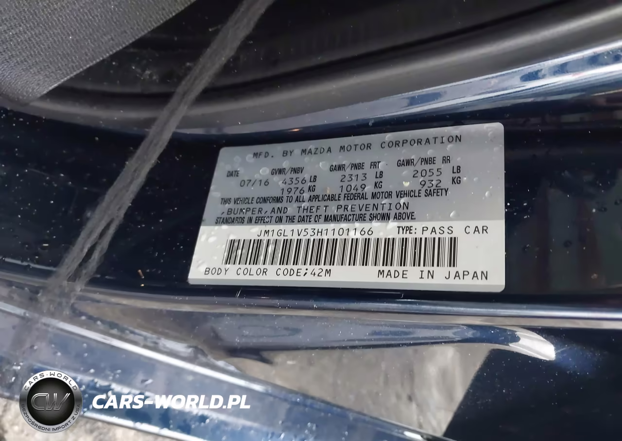 2017 Mazda Mazda6 Touring VIN:JM1GL1V53H1101166 - 9