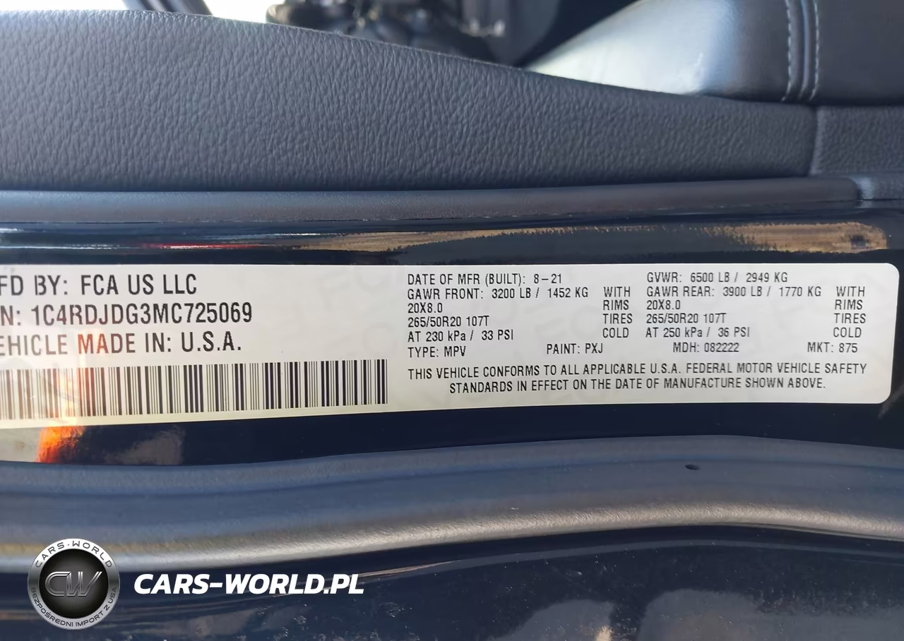 2021 Dodge Durango Gt Plus Awd VIN:1C4RDJDG3MC725069 - 9