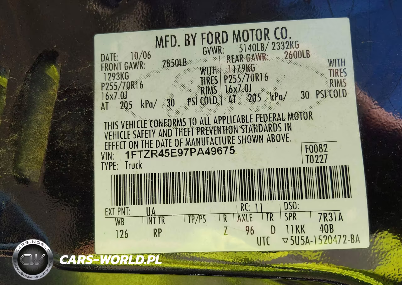 2007 Ford Ranger Fx4 Level Ii-Fx4 Off-Road-Sport-Xlt VIN:1FTZR45E97PA49675 - 9
