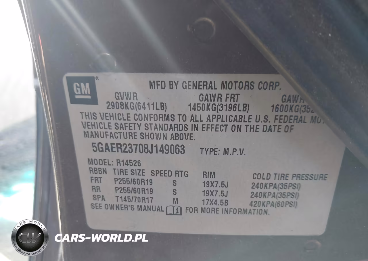 2008 Buick Enclave Cxl VIN:5GAER23708J149063 - 9