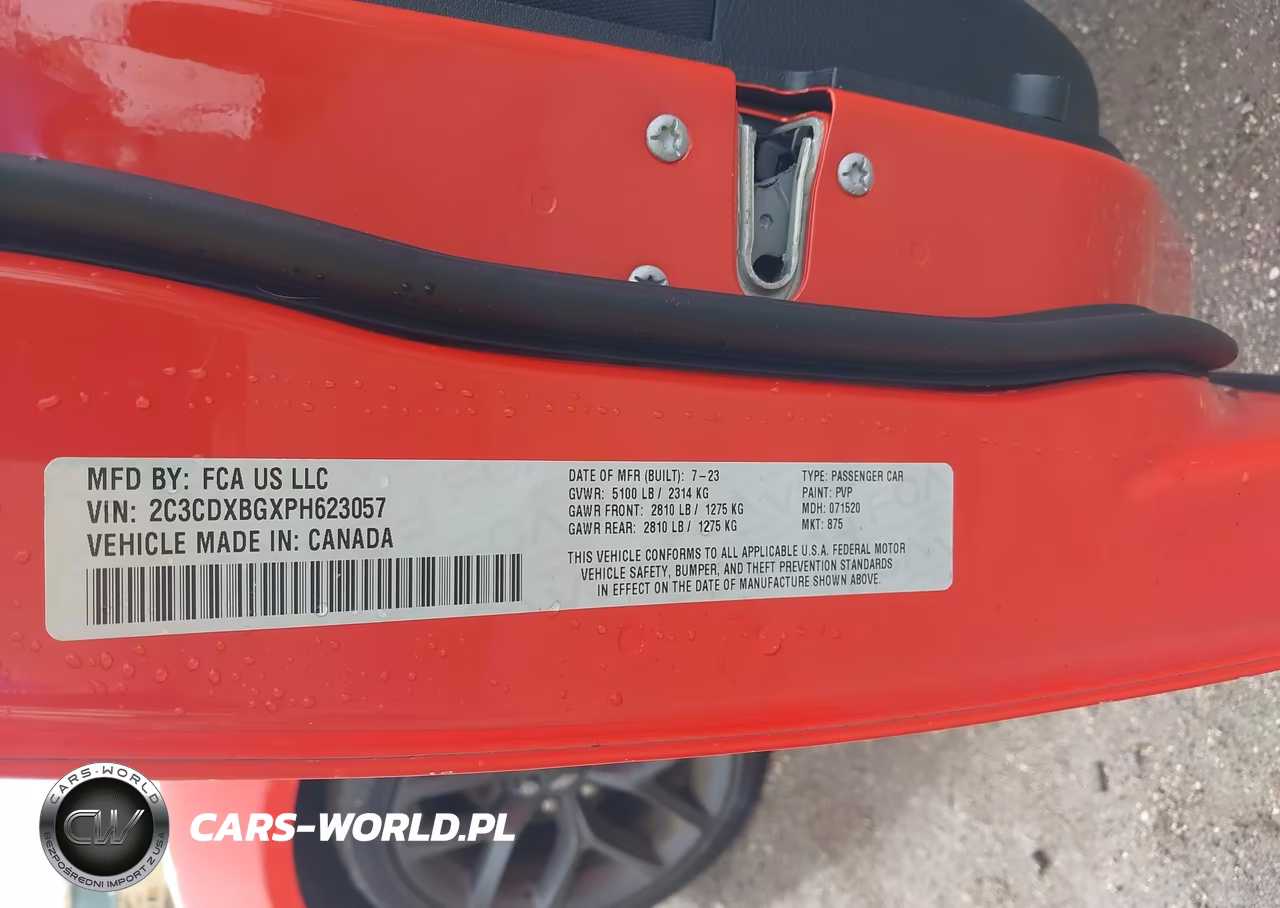 2023 Dodge Charger Sxt VIN:2C3CDXBGXPH623057 - 9