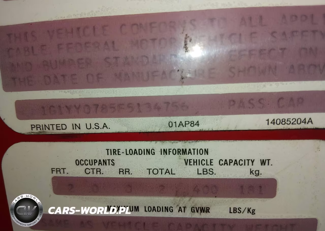 1985 Chevrolet Corvette VIN:1G1YY0785F5134756 - 9