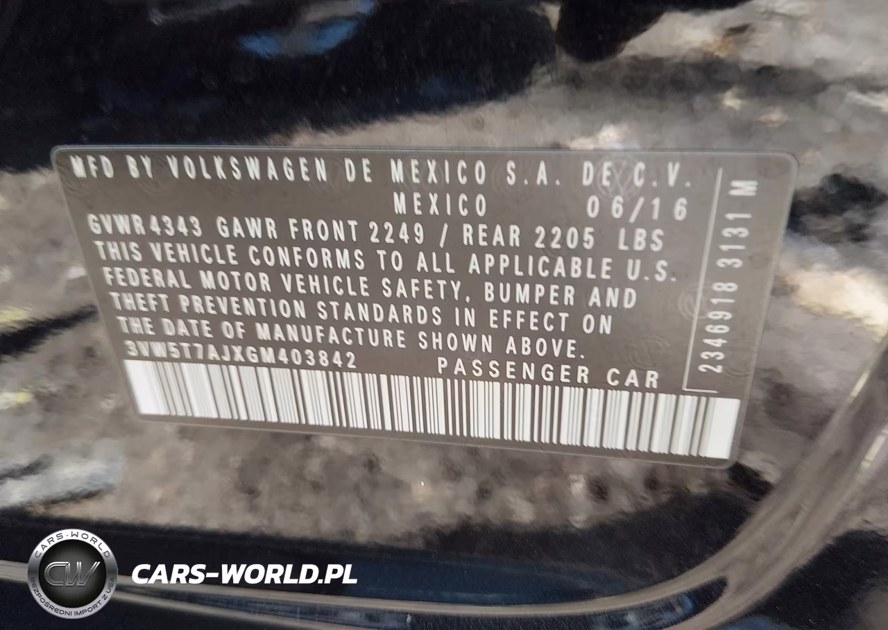 2016 Volkswagen Jetta 2.0T Gli Sel VIN:3VW5T7AJXGM403842 - 9