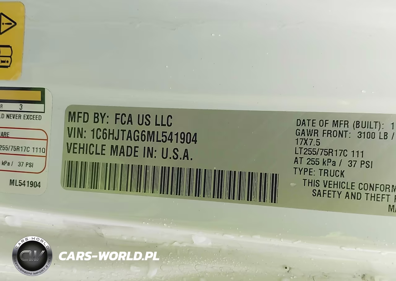 2021 Jeep Gladiator Willys 4X4 VIN:1C6HJTAG6ML541904 - 9