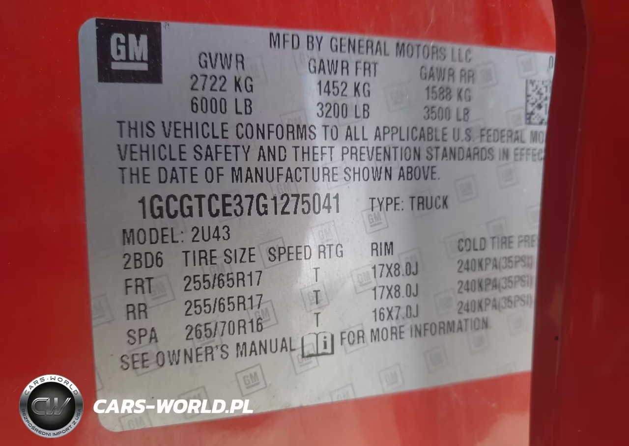 2016 Chevrolet Colorado Lt VIN:1GCGTCE37G1275041 - 9