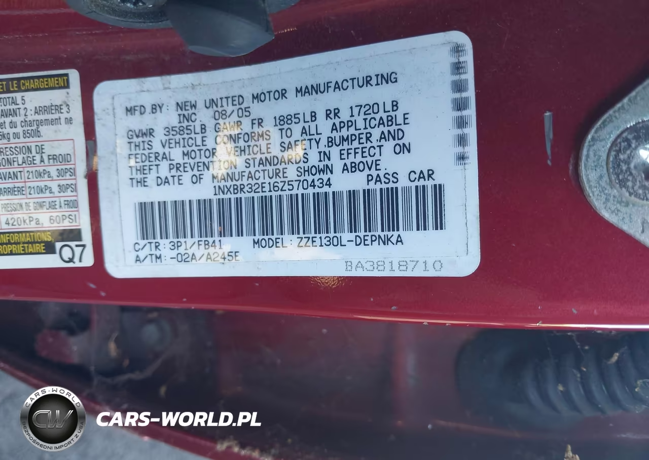2006 Toyota Corolla Le VIN:1NXBR32E16Z570434 - 9