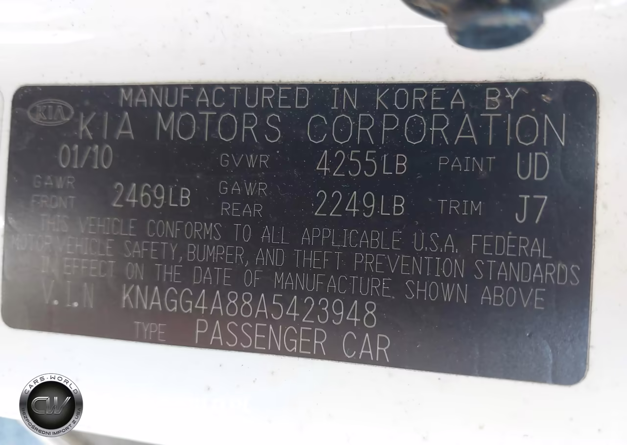 2010 Kia Optima Lx VIN:KNAGG4A88A5423948 - 9