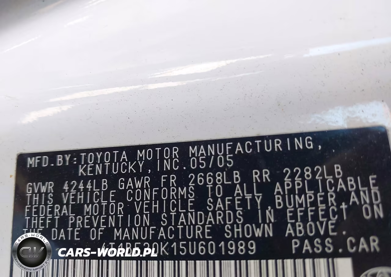 2005 Toyota Camry Xle VIN:4T1BE30K15U601989 - 9