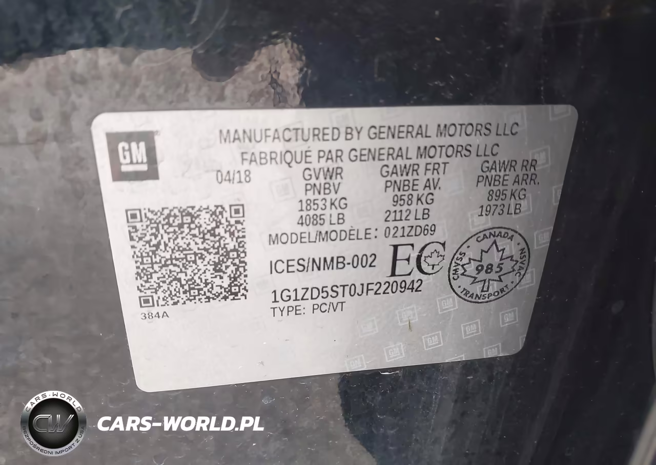 2018 Chevrolet Malibu Lt VIN:1G1ZD5ST0JF220942 - 9