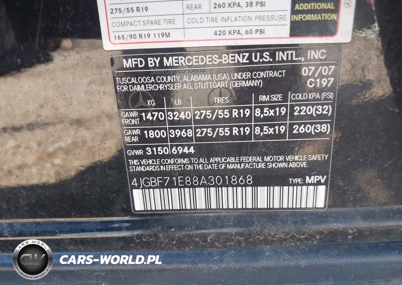 2008 Mercedes-Benz Gl 450 4Matic VIN:4JGBF71E88A301868 - 9