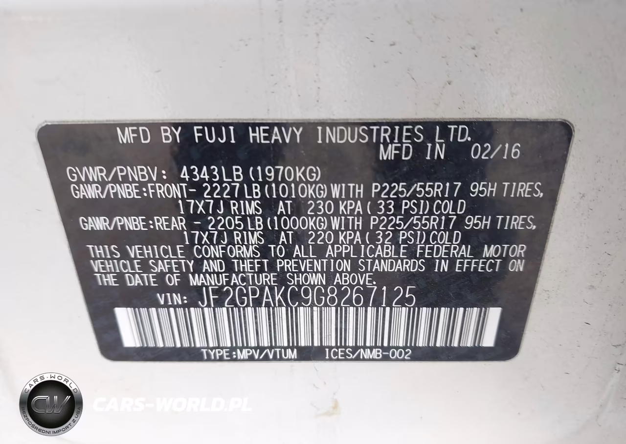 2016 Subaru Crosstrek 2.0I Limited VIN:JF2GPAKC9G8267125 - 9