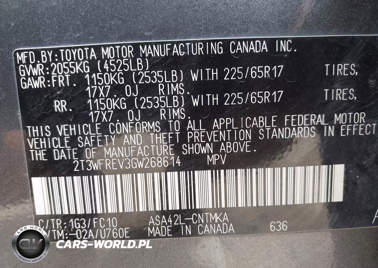 2016 Toyota Rav4 Xle VIN:2T3WFREV3GW268614 - 9