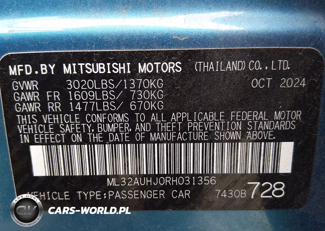 2024 Mitsubishi Mirage Es-Le VIN:ML32AUHJ0RH031356 - 9