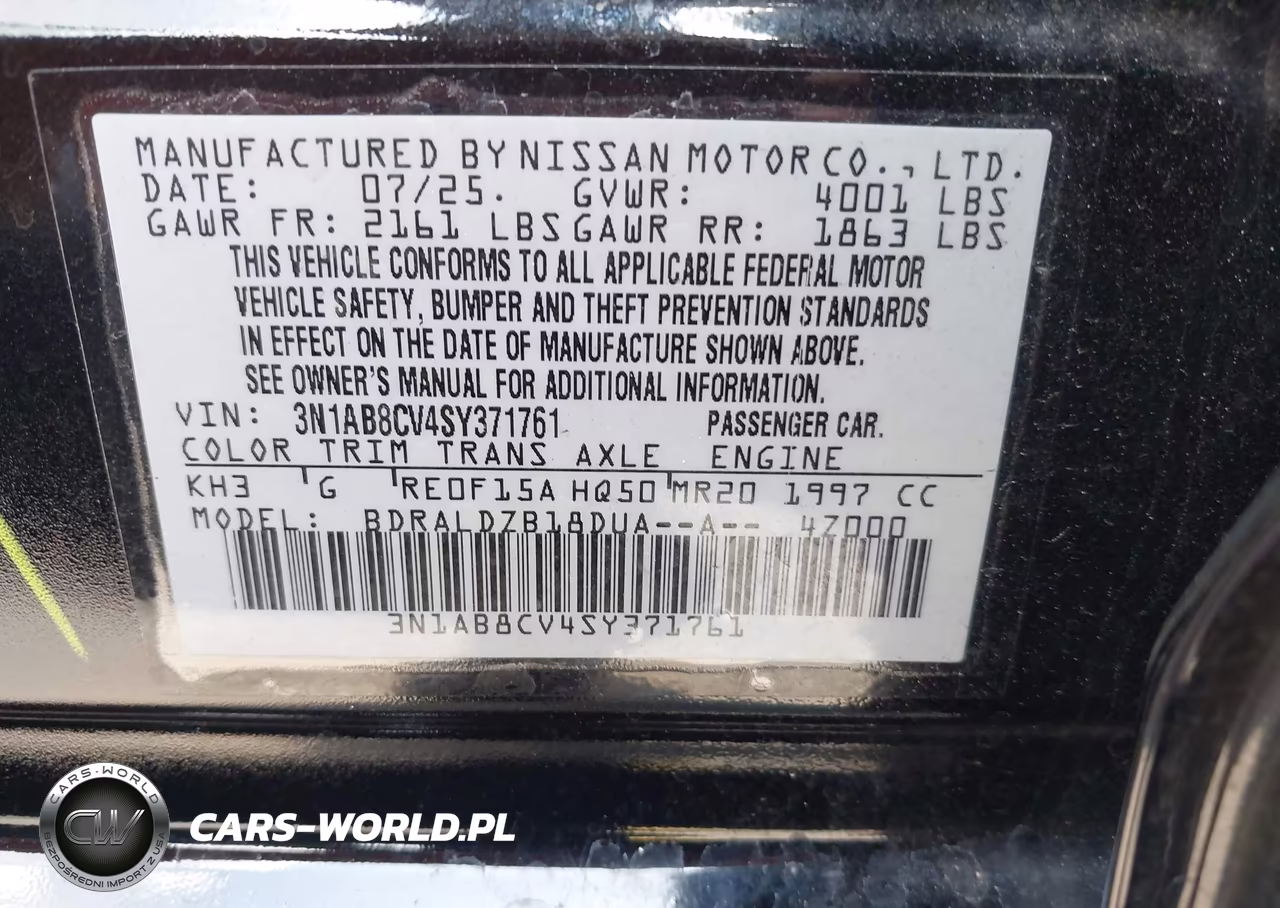 2025 Nissan Sentra Sv VIN:3N1AB8CV4SY371761 - 9