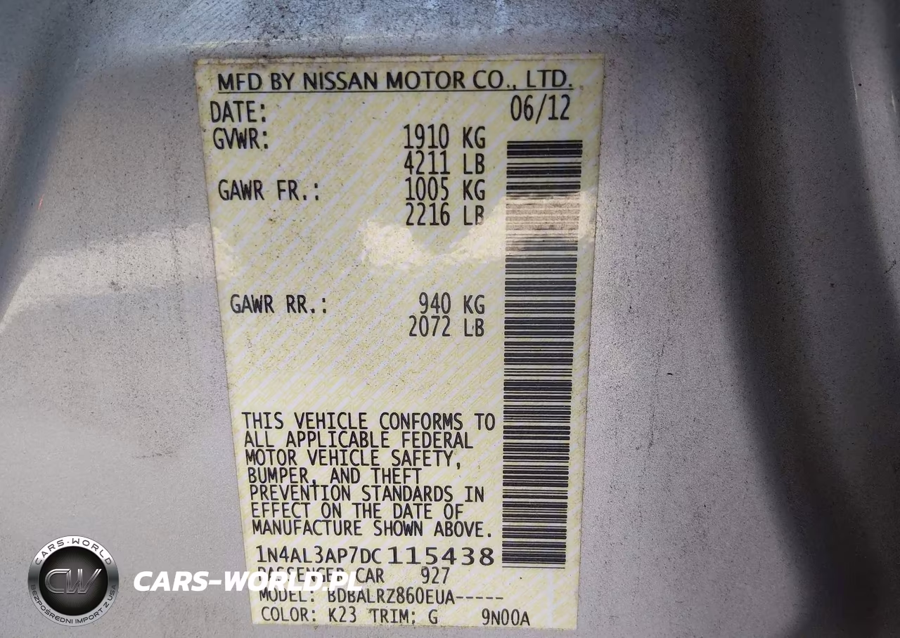 2013 Nissan Altima 2.5 S VIN:1N4AL3AP7DC115438 - 9