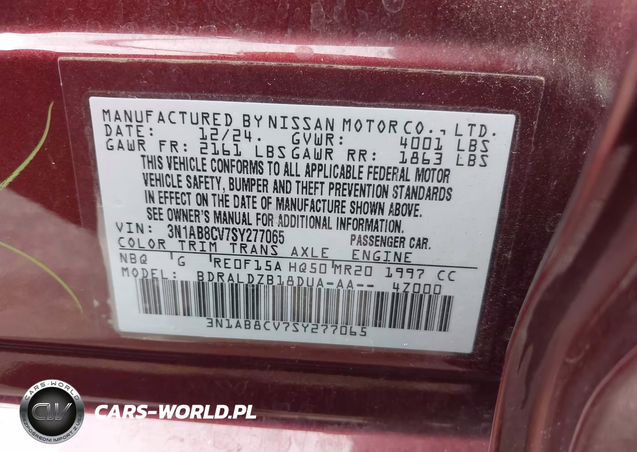 2025 Nissan Sentra Sv VIN:3N1AB8CV7SY277065 - 9