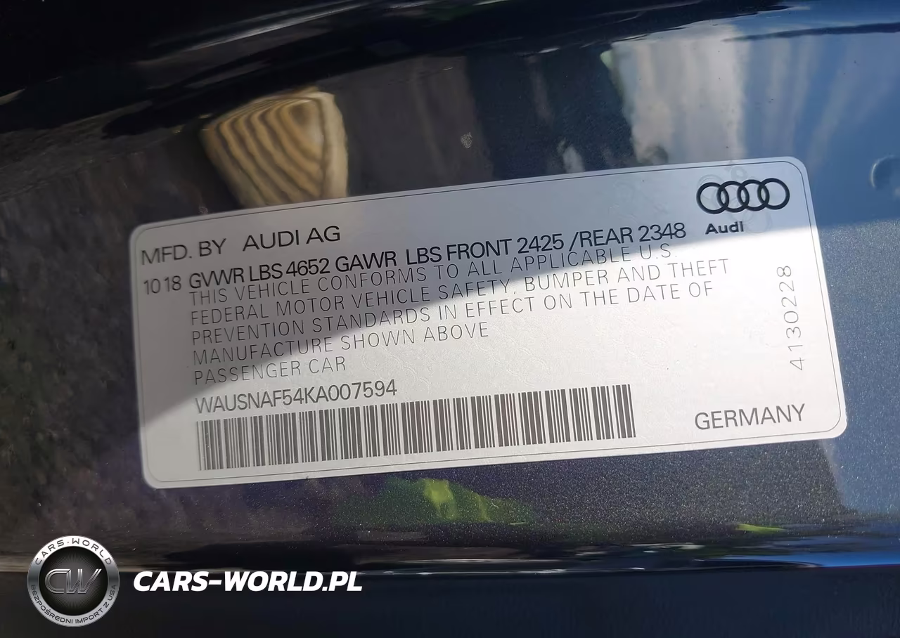 2019 Audi A5 45 Premium VIN:WAUSNAF54KA007594 - 9