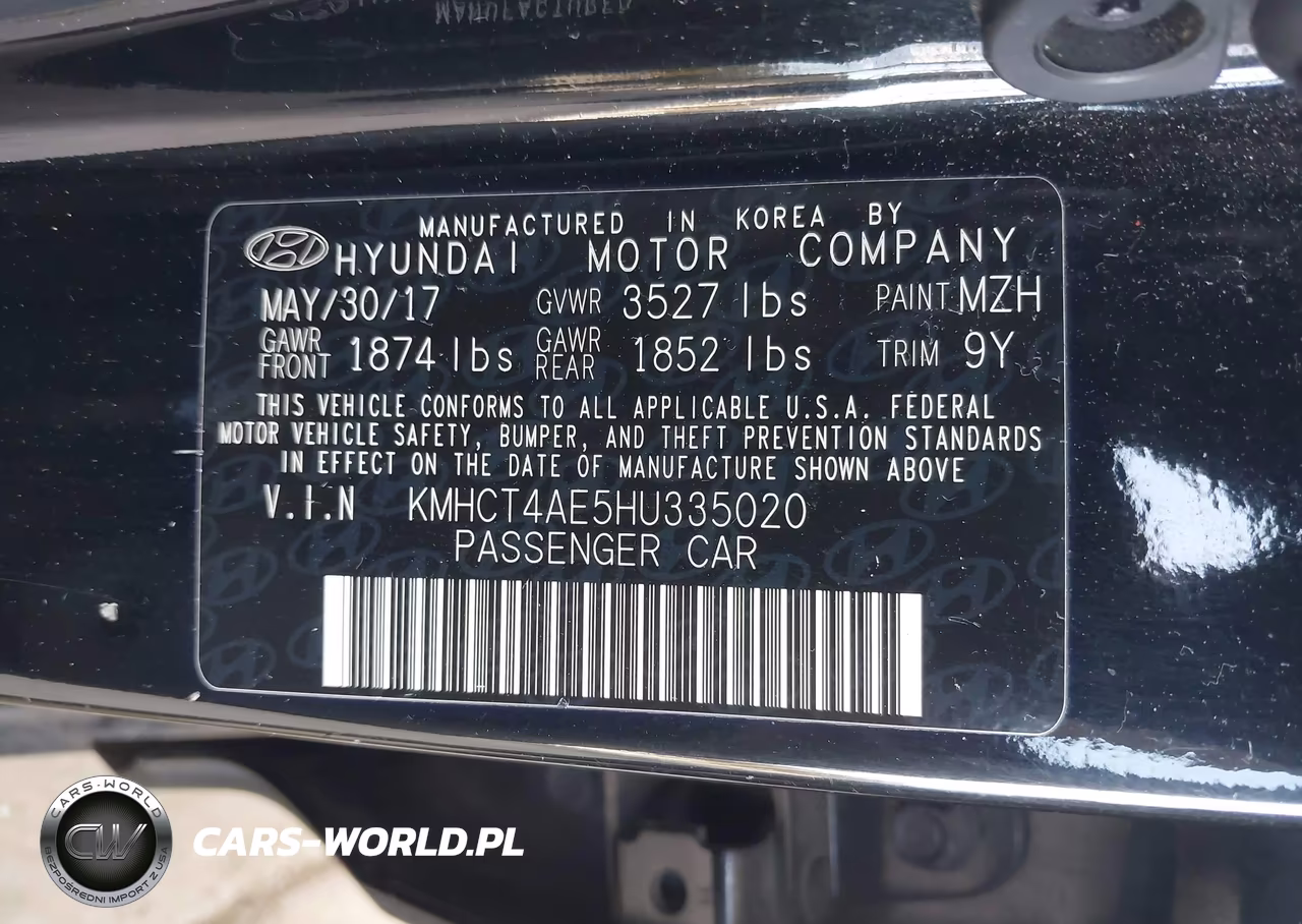 2017 Hyundai Accent Se VIN:KMHCT4AE5HU335020 - 9