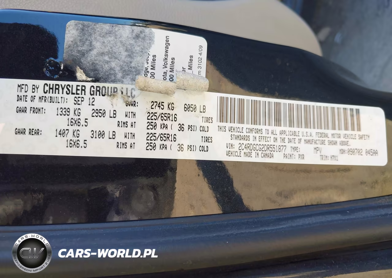 2013 Dodge Grand Caravan Sxt VIN:2C4RDGCG2DR551877 - 9