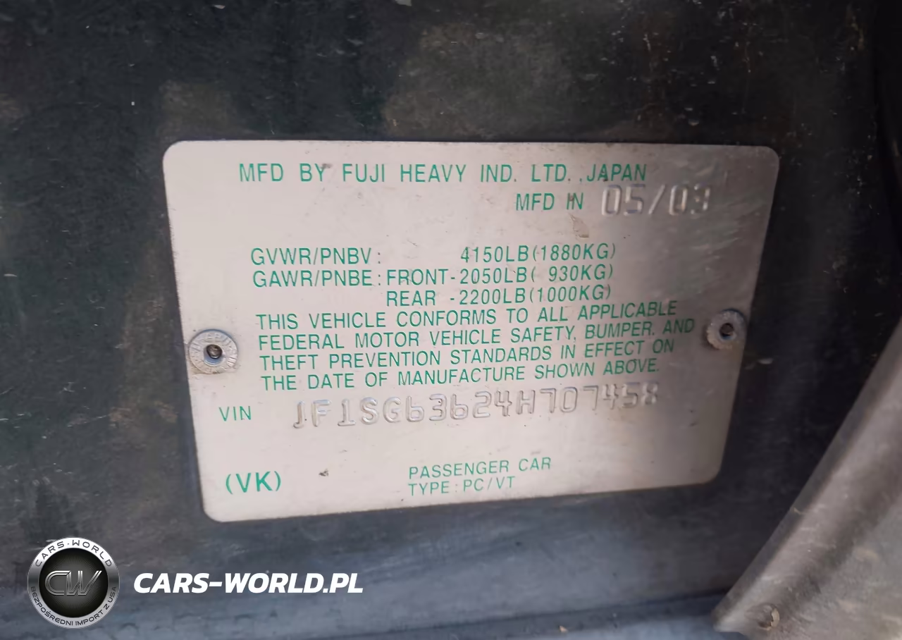 2004 Subaru Forester 2.5X VIN:JF1SG63624H707458 - 9