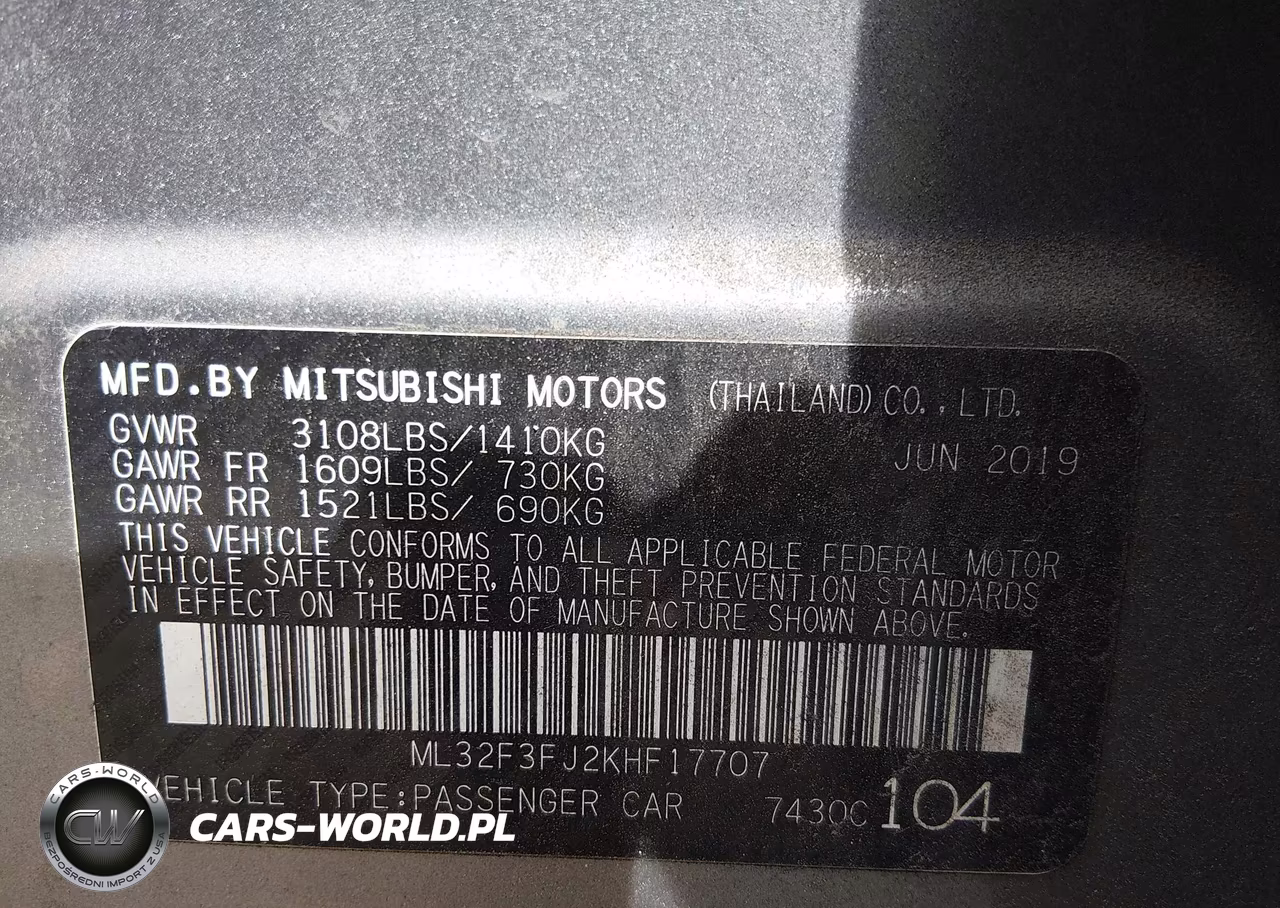 2019 Mitsubishi Mirage G4 Es VIN:ML32F3FJ2KHF17707 - 9