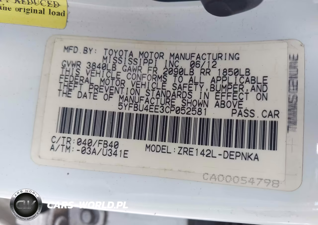 2012 Toyota Corolla Le VIN:5YFBU4EE3CP052581 - 9