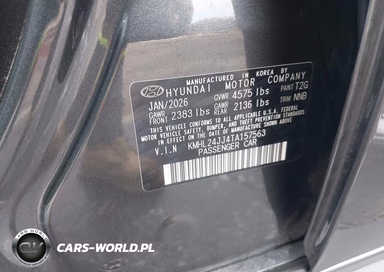 2026 Hyundai Sonata Hybrid Blue VIN:KMHL24JJ4TA157563 - 9