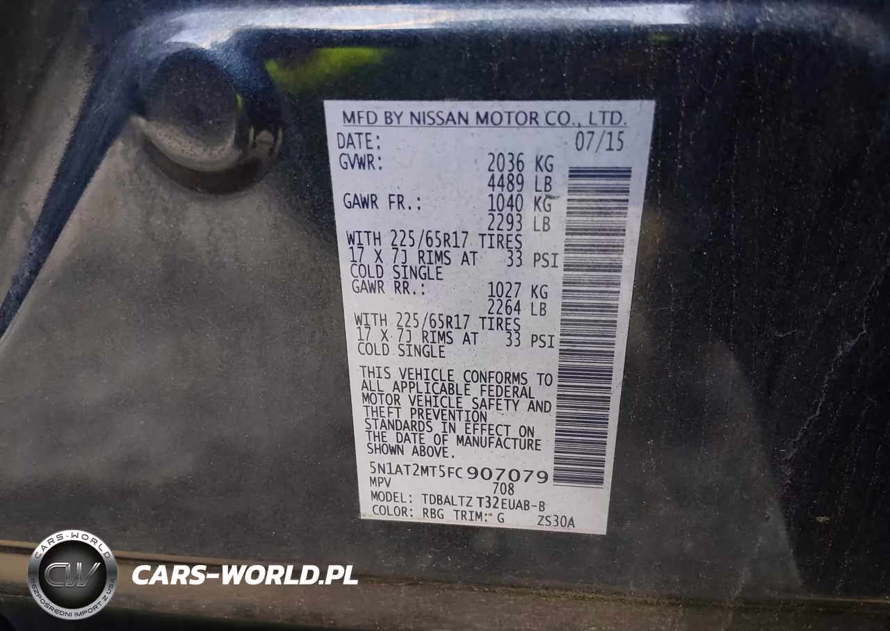 2015 Nissan Rogue Sv VIN:5N1AT2MT5FC907079 - 9