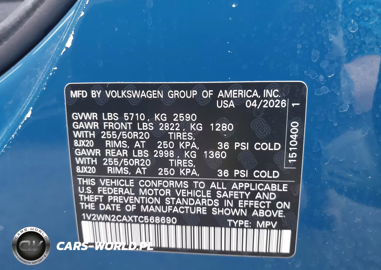 2026 Volkswagen Atlas Se With Technology VIN:1V2WN2CAXTC568690 - 9