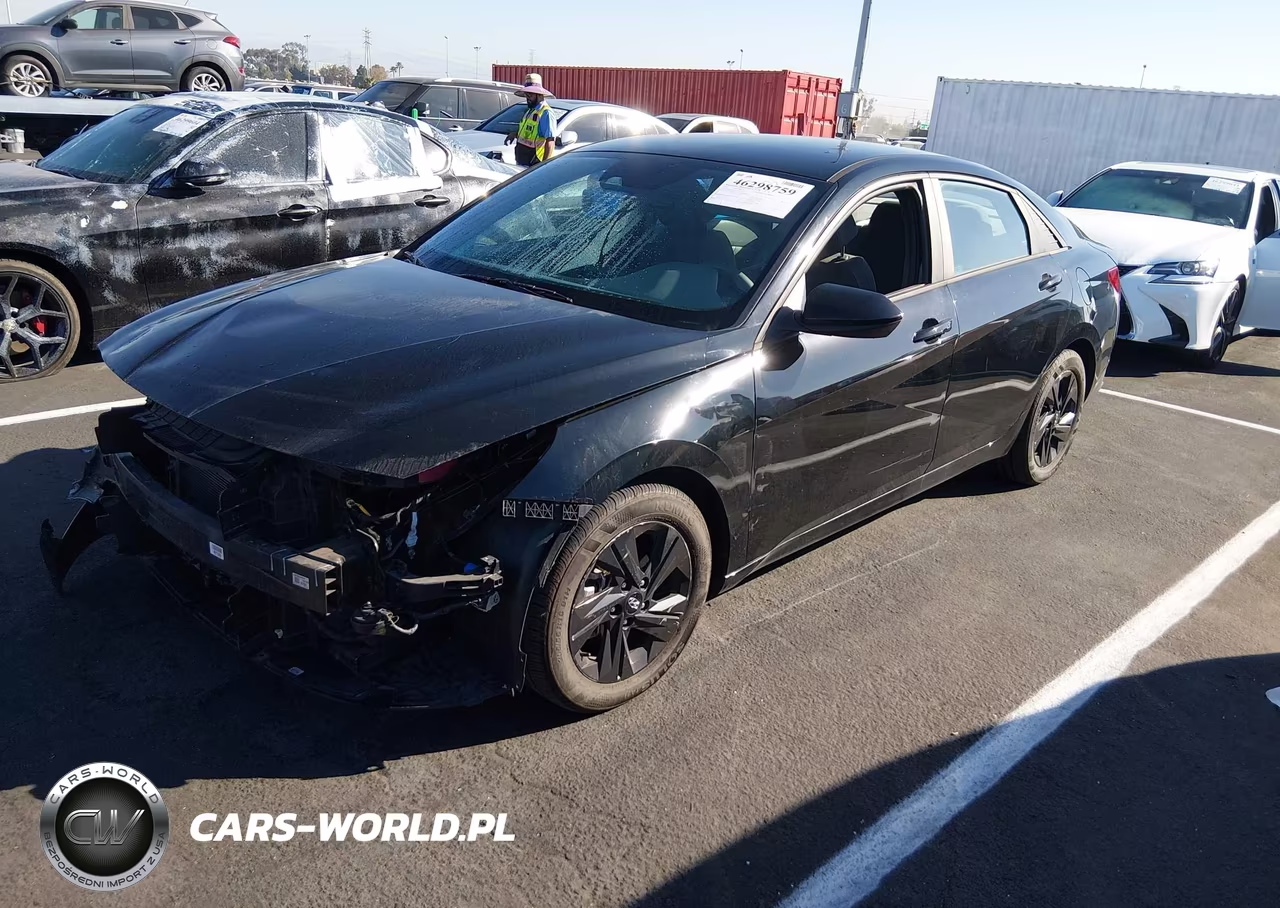 2023 Hyundai Elantra Hybrid Blue VIN:KMHLM4AJ5PU059253 - 2