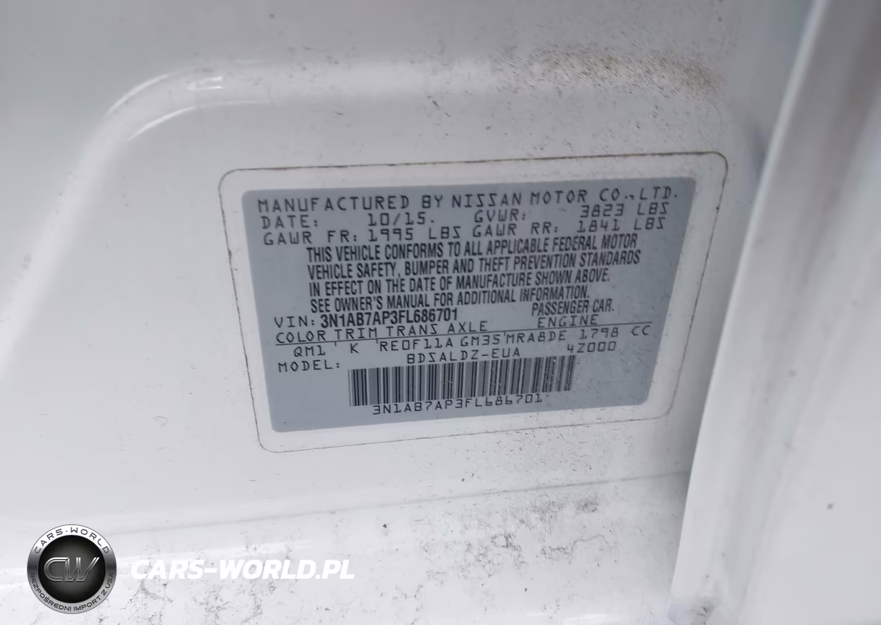 2015 Nissan Sentra Sv VIN:3N1AB7AP3FL686701 - 9