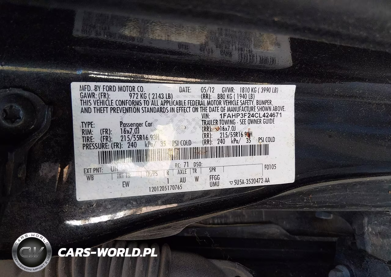 2012 Ford Focus Se VIN:1FAHP3F24CL424671 - 9