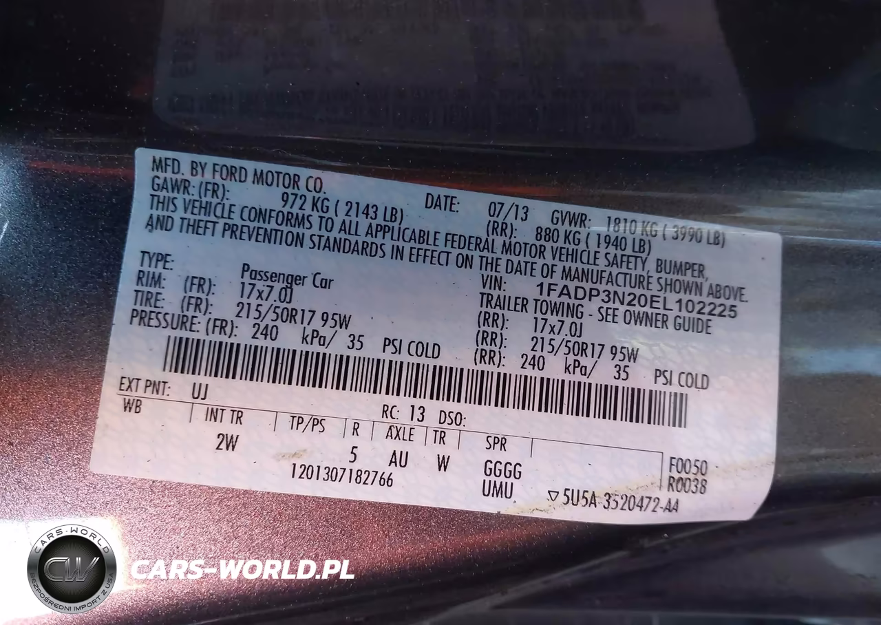 2014 Ford Focus Titanium VIN:1FADP3N20EL102225 - 9