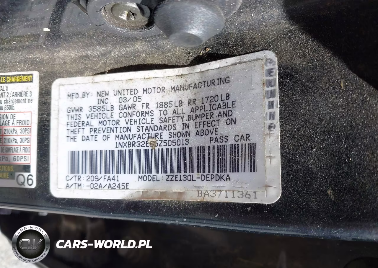 2005 Toyota Corolla Ce VIN:1NXBR32E65Z505013 - 9