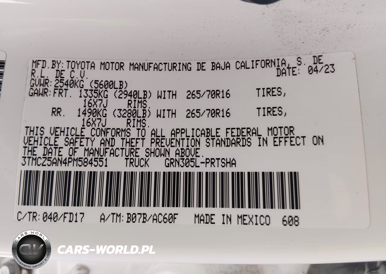 2023 Toyota Tacoma Trd Off Road VIN:3TMCZ5AN4PM584551 - 9