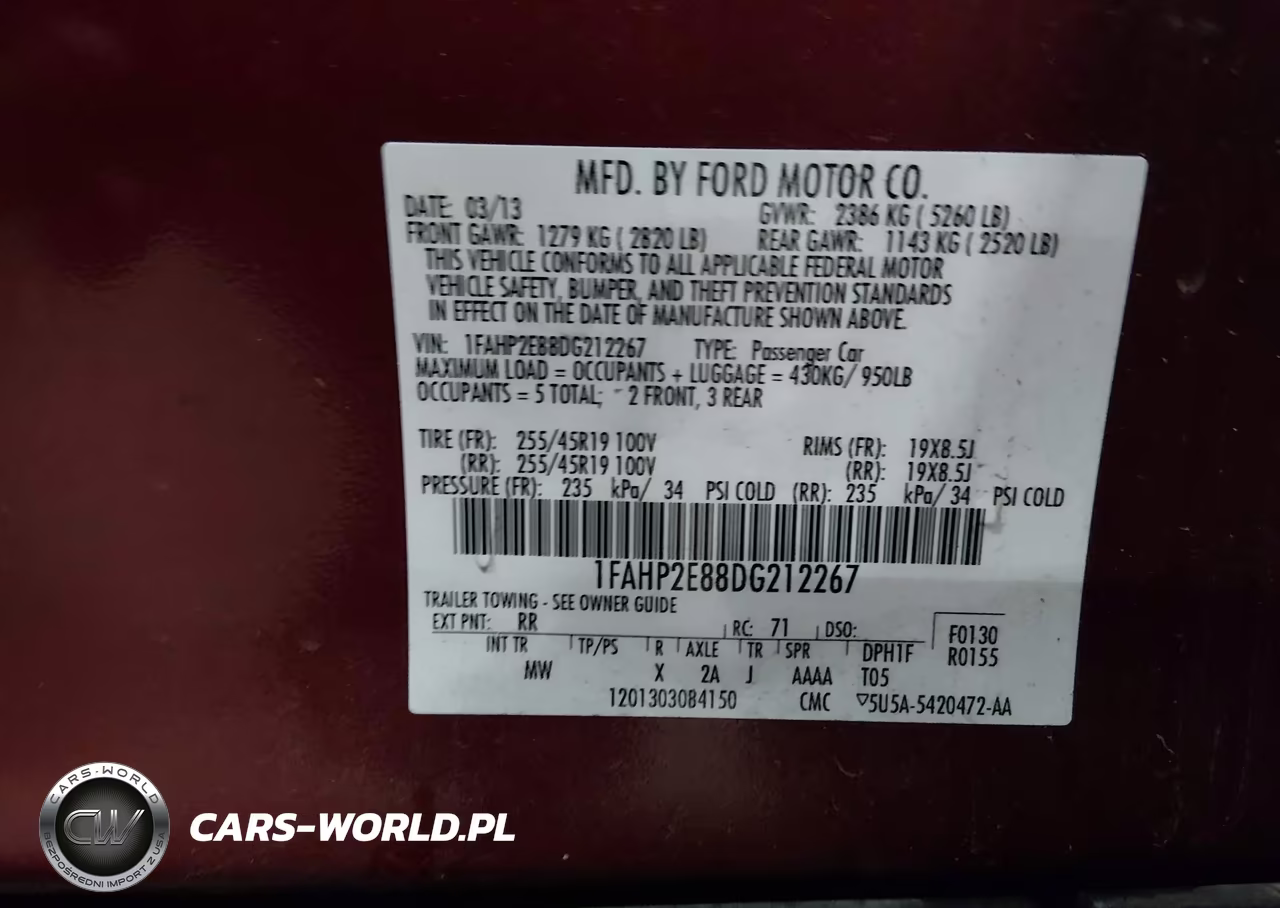 2013 Ford Taurus Sel VIN:1FAHP2E88DG212267 - 9