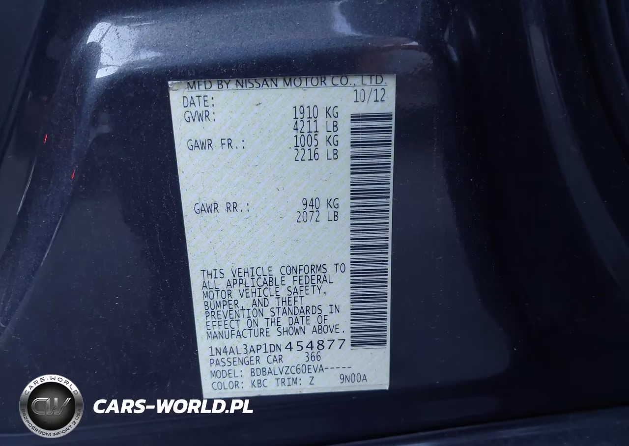 2013 Nissan Altima 2.5 Sl VIN:1N4AL3AP1DN454877 - 9