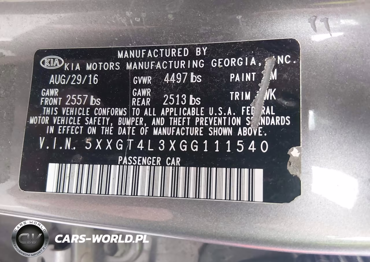 2016 Kia Optima Lx VIN:5XXGT4L3XGG111540 - 9
