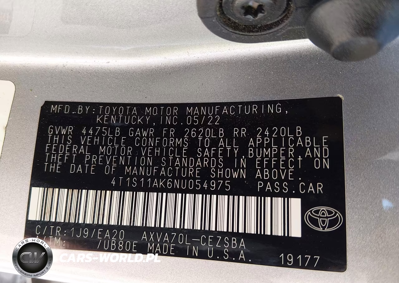 2022 Toyota Camry Se VIN:4T1S11AK6NU054975 - 9