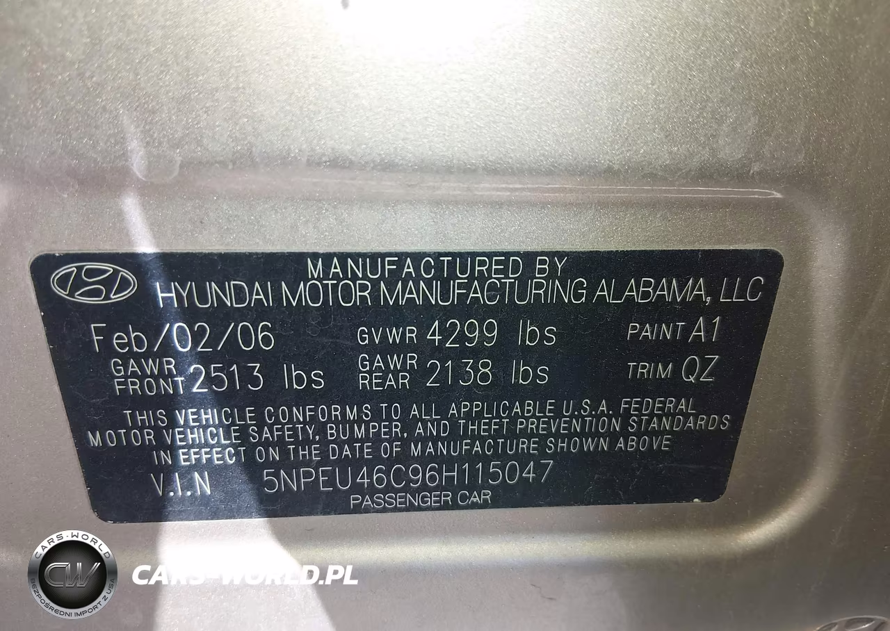 2006 Hyundai Sonata Gls VIN:5NPEU46C96H115047 - 9