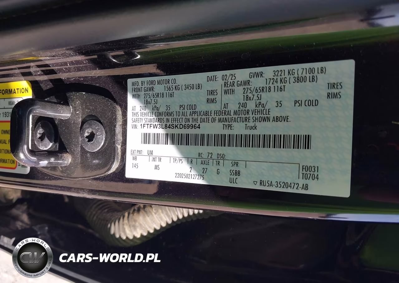 2025 Ford F-150 Xlt VIN:1FTFW3L84SKD69964 - 9