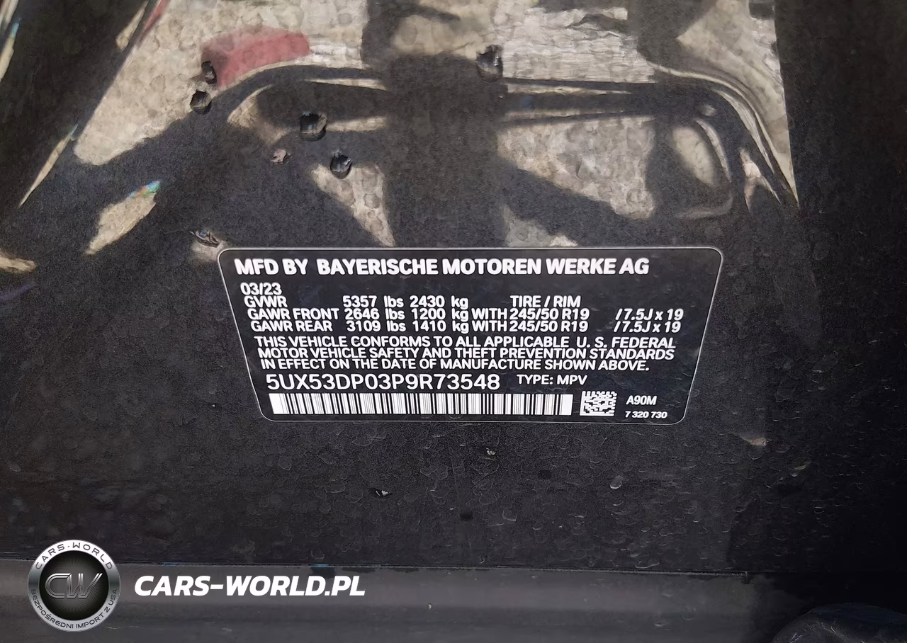 2023 BMW X3 xDrive30I VIN:5UX53DP03P9R73548 - 9