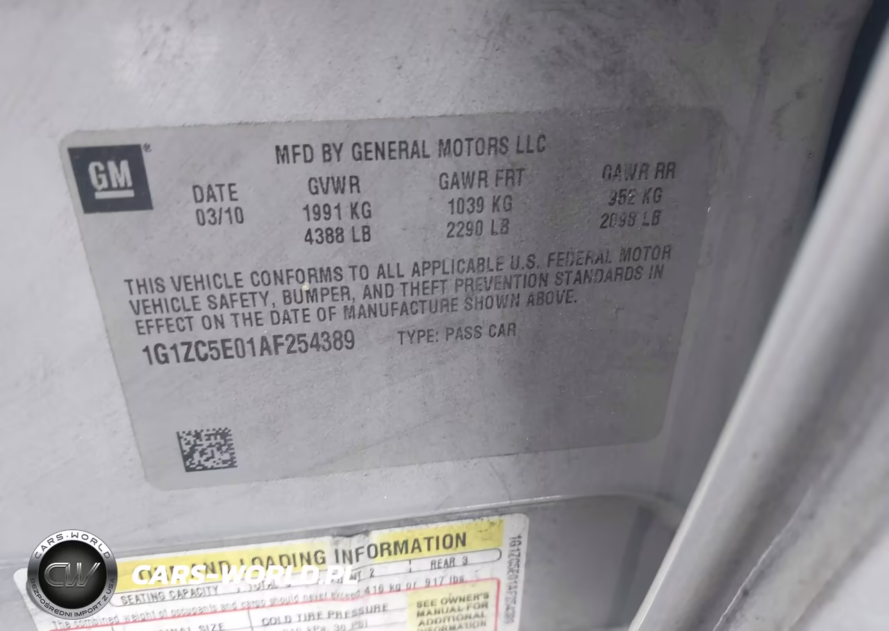 2010 Chevrolet Malibu Lt VIN:1G1ZC5E01AF254389 - 9