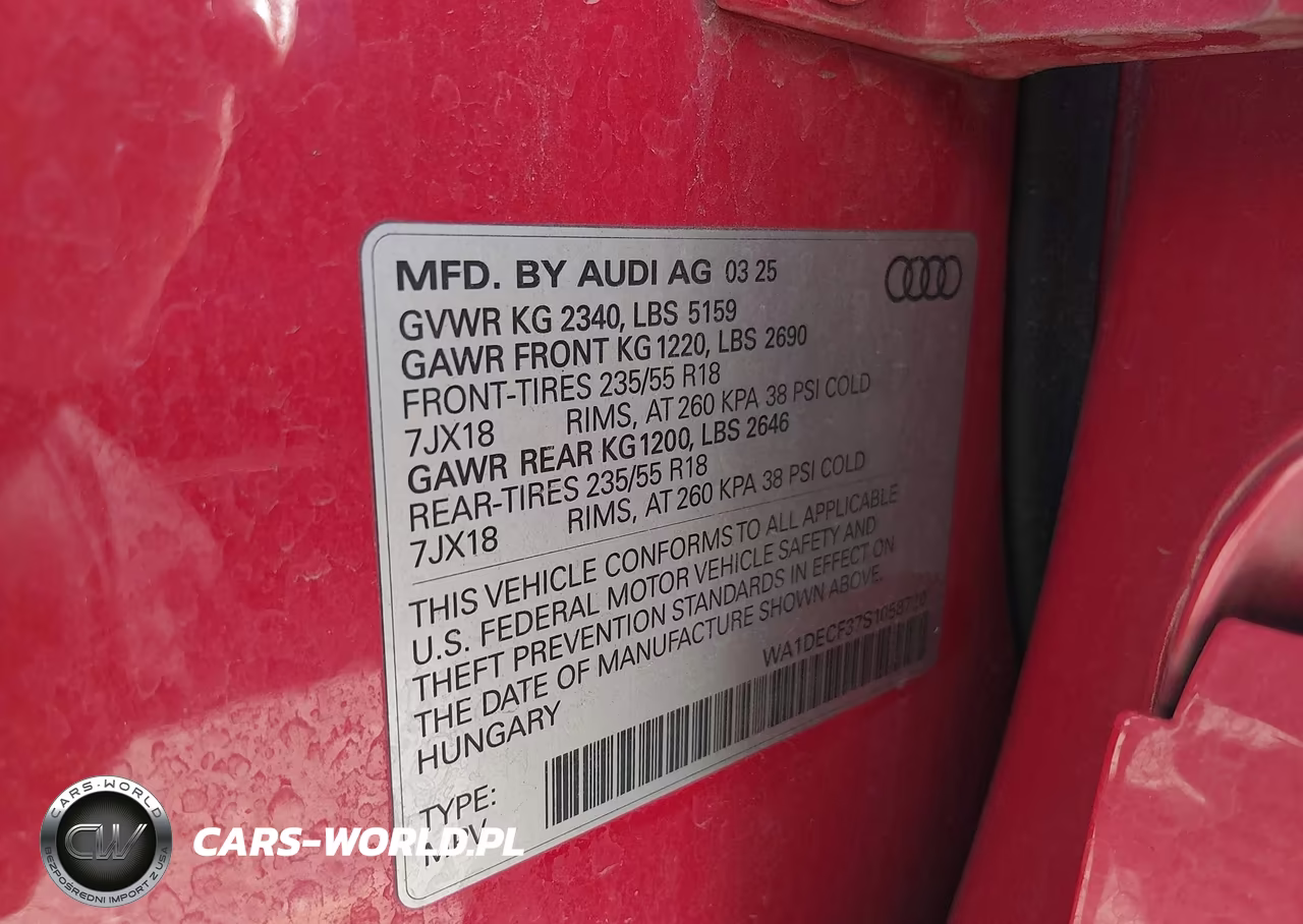 2025 Audi Q3 Premium 45 Tfsi S Line Quattro Tiptronic VIN:WA1DECF37S1058720 - 9