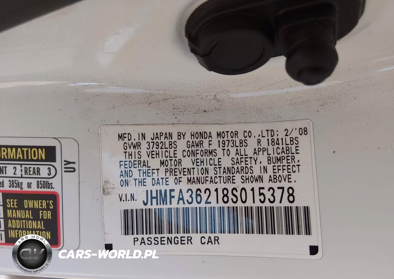 2008 Honda Civic Hybrid VIN:JHMFA36218S015378 - 9