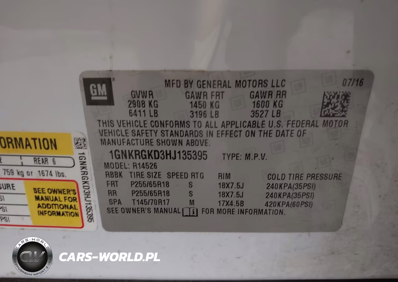 2017 Chevrolet Traverse 1Lt VIN:1GNKRGKD3HJ135395 - 9
