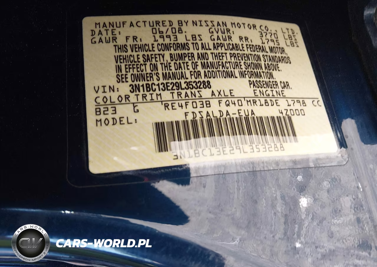 2009 Nissan Versa 1.8S VIN:3N1BC13E29L353288 - 9