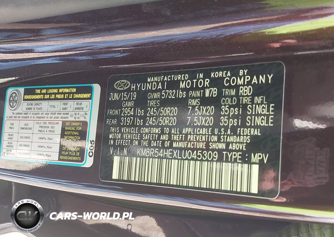 2020 Hyundai Palisade Limited VIN:KM8R54HEXLU045309 - 9