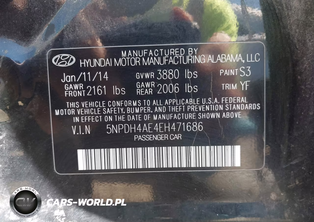 2014 Hyundai Elantra Se VIN:5NPDH4AE4EH471686 - 9
