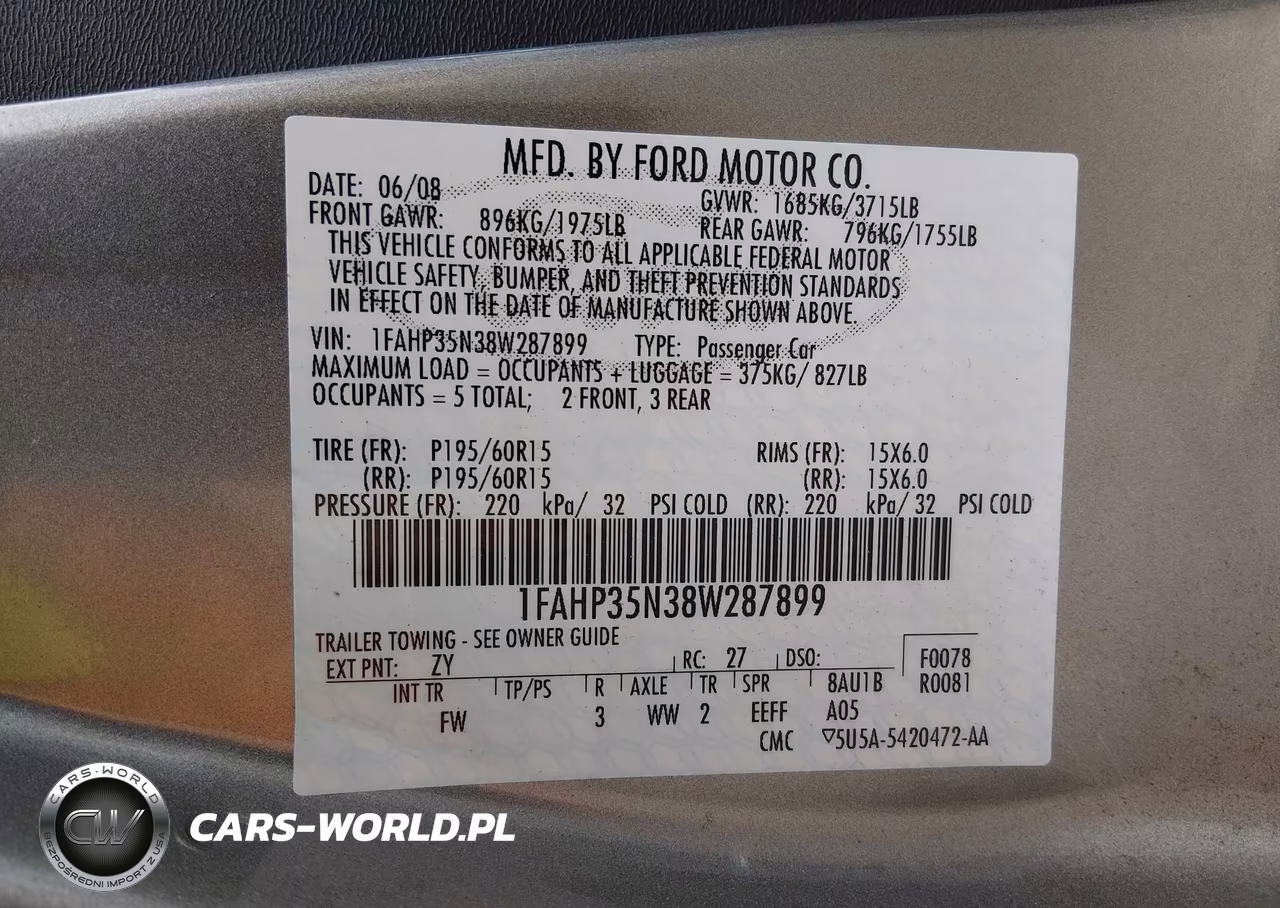 2008 Ford Focus Se-Ses VIN:1FAHP35N38W287899 - 9
